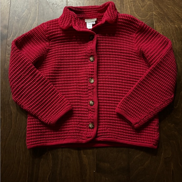 Red textured jacket size medium - Picture 1 of 3